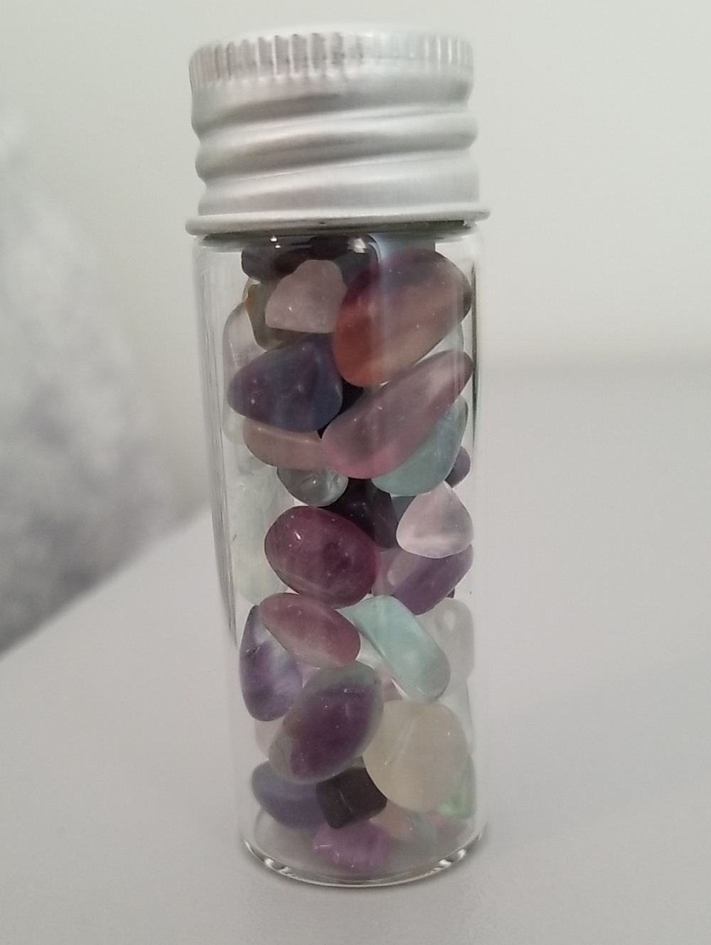 Mini Vial Bottle Of Various Crystals